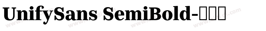 UnifySans SemiBold字体转换